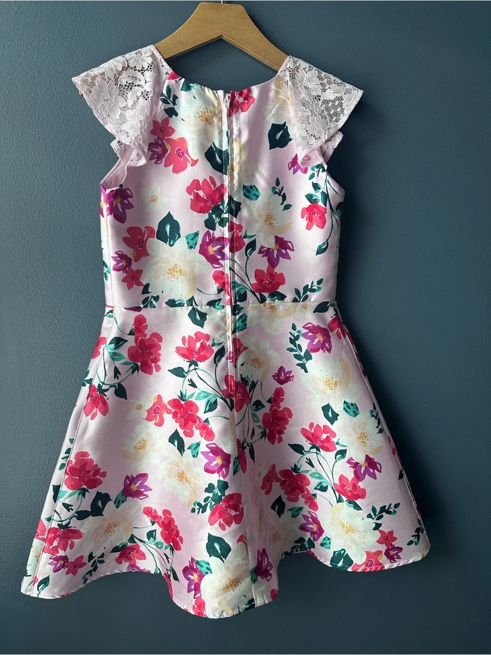 Children’s Place girls dress floral pink size 10 formal dress like new
